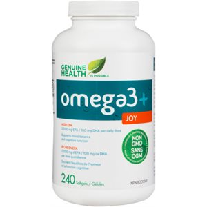 Genuine Health Omega 3+ Joy huile de poisson , 2000 mg EPA, 100 mg DHA