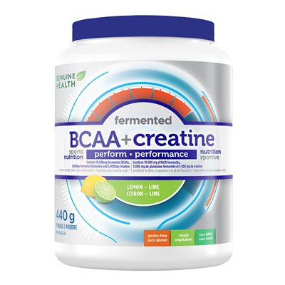 Genuine Health BCAA fermenté + créatine - sans soja, , Lemon Lime