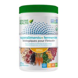 Genuine Health Superaliments+ Fermentés Biologiques pour l'Intestin Aliments Entiers en Poudre 273 g