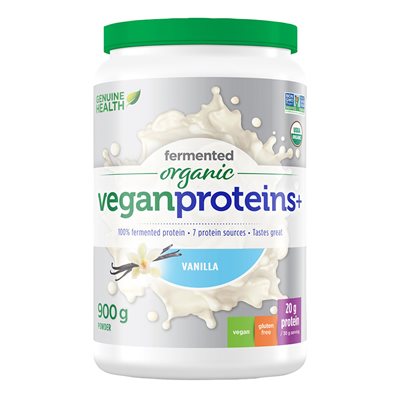 Genuine Health Fermented Organic Vegan Proteins+, Vanille