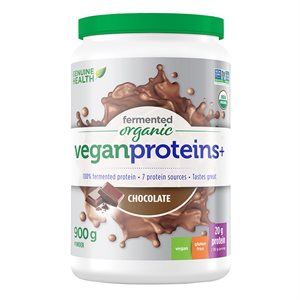 Genuine Health Fermented Organic Vegan Proteins+, Chocolat