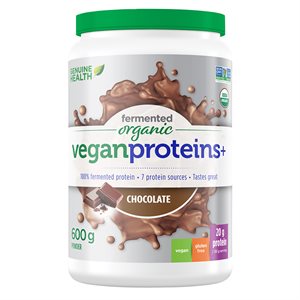 Genuine Health Fermented Organic Vegan Proteins+ - Chocolate 600g