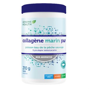 Genuine Health Marine Clean Collagen, Unflavored Hydrolyzed Collagen Powder 210g