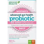 Genuine Health probiotique avancé pour la santé intestinale des femmes 50 milliards d'UFC soins quotidiens 60 capsules végétales