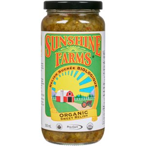 Sunshine Farms Relish Sucrée Biologique 500 ml