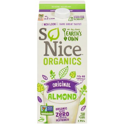 Earth's Own So Nice Organic Almond Drink Original 1.75l