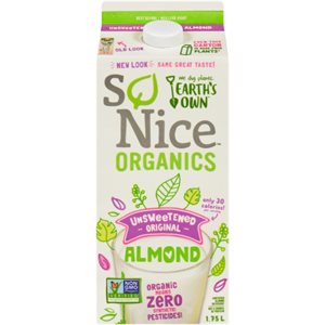 Earth's Own So Nice organic Unsweetened Almond Drink 1.75L