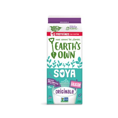 EARTH'S OWN Boisson aux soya originale biologique 1.75L