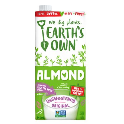 Earth's Own Original Unsweetened Almond Milk 946ml