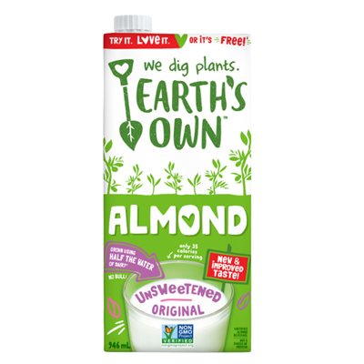 Earth's Own Lait d'Amande Original Non Sucré 946ml