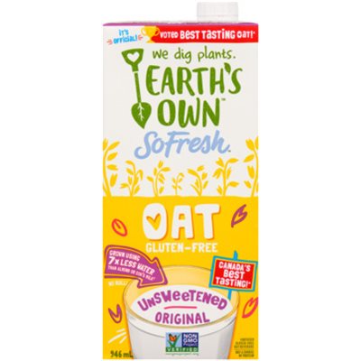 Earth's Own Lait d'Avoine Original Non Sucré 946ml