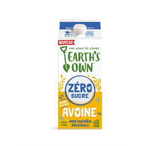 Earth's Own Oat Drink Zero Sugar Unsweetened Original 1.75l