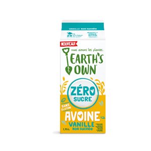 Earth's Own Oat Drink Zero Sugar Unsweetened Vanilla 1.75l
