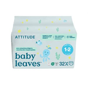 baby leaves - Diapers - Unscented Size 1-2 - 32 Count