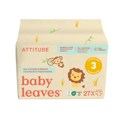 baby leaves - Diapers - Unscented Size 3 - 27 Count