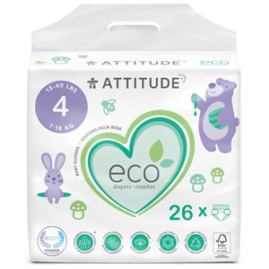 Biodegradable Baby Diapers Maxi Size 4 (7-18kg) 26 units