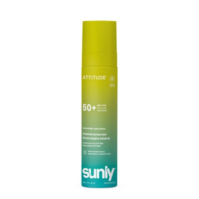 Attitude Écran Solaire Minéral Vaporisateur - Sans Odeur - 50 Fps- Adulte