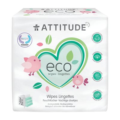 Baby wipes 100% biodegradable refill 216 units