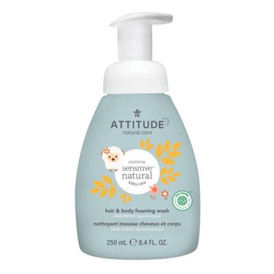 Nettoyant mousse pour cheveux et corps pour bébé