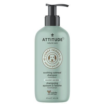 Attitude Furry Friends Unscented Soothing Oatmeal Shampoo for Pets 473ml