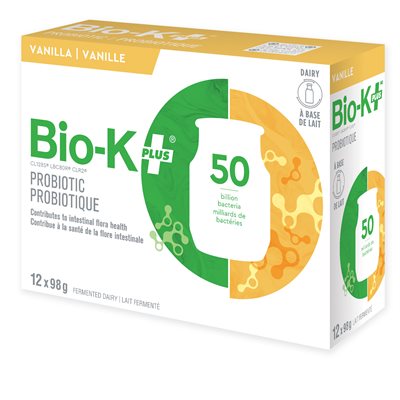 Bio-K Plus Lait Fermenté Vanille 12 x 98 g