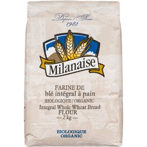 Milanaise Farine de Blé Intégrale à Pain Biologique 2 kg