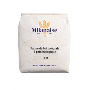 Milanaise Farine de blé entier intégrale biologique pour pain 5 kg