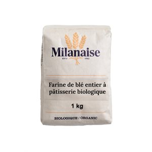 Milanaise Farine de Blé Entier à Pâtisserie Biologique 1 kg