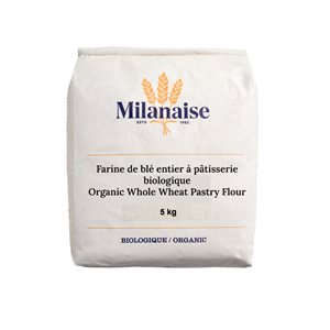 Milanaise Farine de blé entier bio pour pâtisserie 5 kg