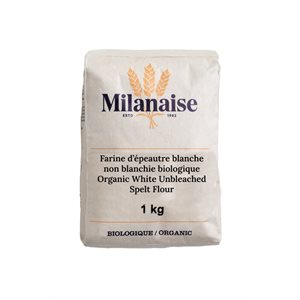 Milanaise Farine d'épeautre Blanche Non Blanchie Biologique 1 kg