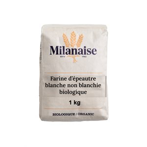 Milanaise Farine d'épeautre Blanche Non Blanchie Biologique 1 kg