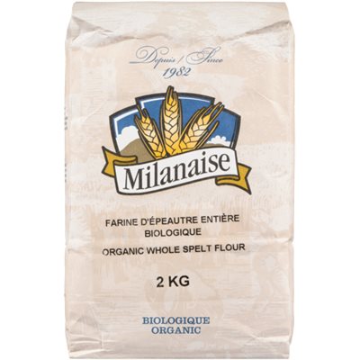 Milanaise Organic Whole Spelt Flour Organic 2 kg