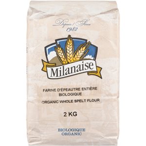 Milanaise Organic Whole Spelt Flour Organic 2 kg