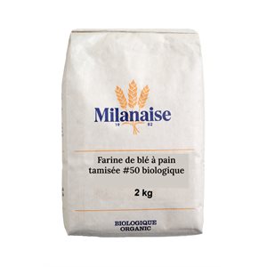 Milanaise Farine de blé tamisée biologique n° 50 pour pain 2 kg