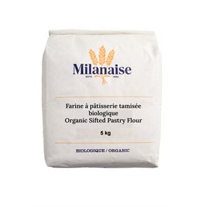 Milanaise Farine de blé tamisée bio pour pâtisserie 5 kg