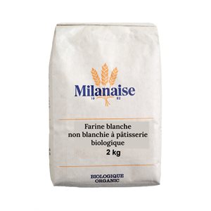 Milanaise Biologique Farine Blanche Non-Blanchie à Pâtisserie Biologique 2 kg