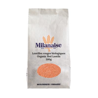Milanaise Lentilles Rouges Biologiques 500 g Milanaise Lentilles Rouges Biologiques 500 g