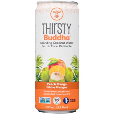 Thirsty Buddha Eau De Noix De Coco Gazéifiée - Saveur Pêche Et Mangue