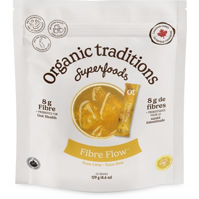 Organic Traditions Fibre Flowtm Yuzu Lime 12 Pk