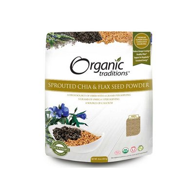 Organic Traditions Graine De Chia / Lin Germé En Poudre