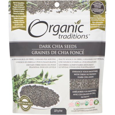 Organic Traditions Black Chia Seeds 227g