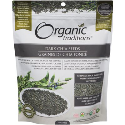 Organic Traditions Black Chia Seeds 454g