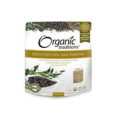 Organic Traditions Graine De Chia Germé En Poudre