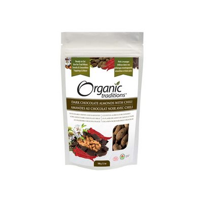 Organic Traditions Chocolate Almonds / Chili 100g