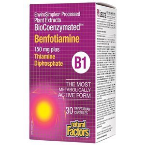 Natural Factors Vitamin B1 Benfotiamine 150mg 30vcaps