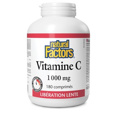 Natural Factors Vitamine C Libération lente 1 000 mg 180 comprimés