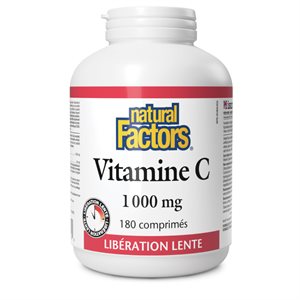 Natural Factors Vitamine C Libération lente 1 000 mg 180 comprimés