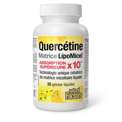 Natural Factors Quercétine LipoMicel 250 mg 30 gélules