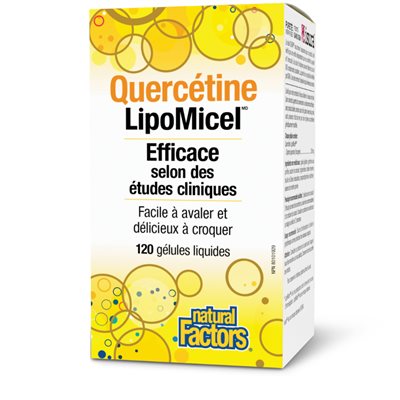 Natural Factors Quercétine LipoMicel 250 mg 120 gélules Natural Factors Quercétine LipoMicel 250 mg 120 gélules