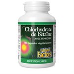 Natural Factors Betaine Hydrochloride  with Fenugreek   180 Vegetarian Capsules